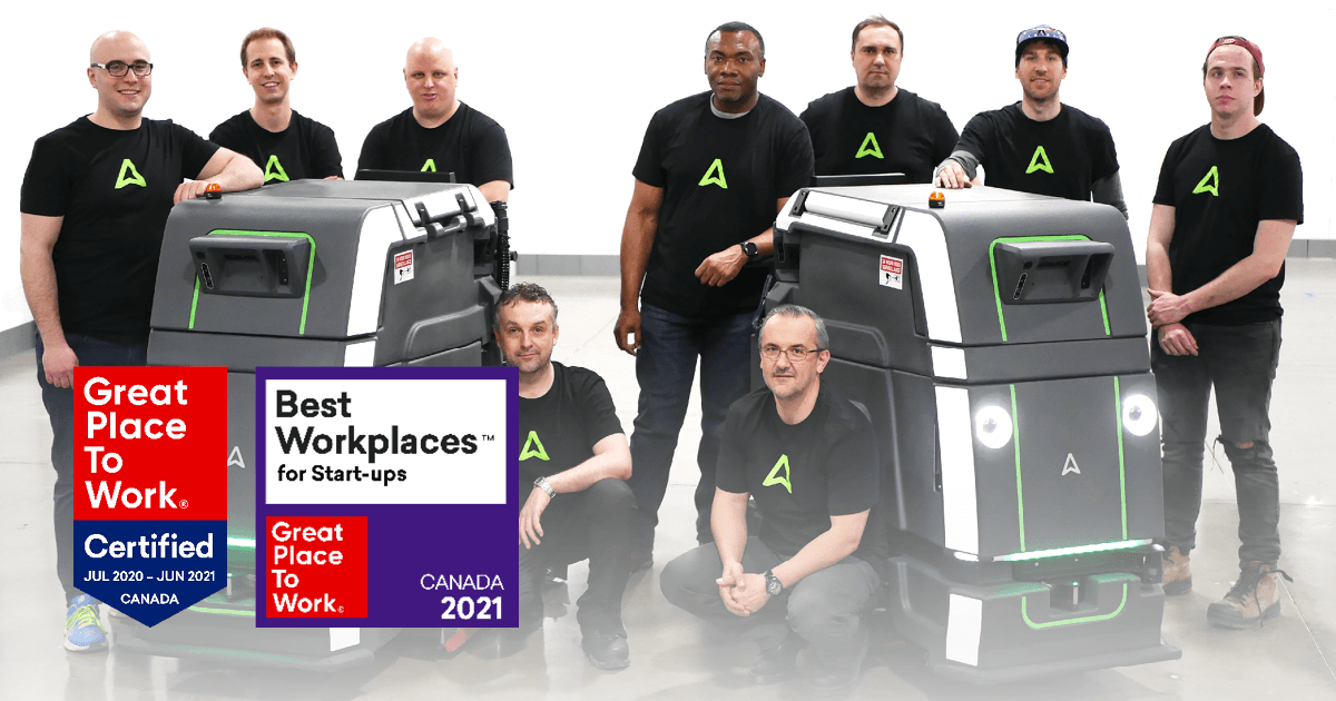 Avidbots™ named one of Best Workplaces™ for start-ups by workplace culture leader Great Place To Work®